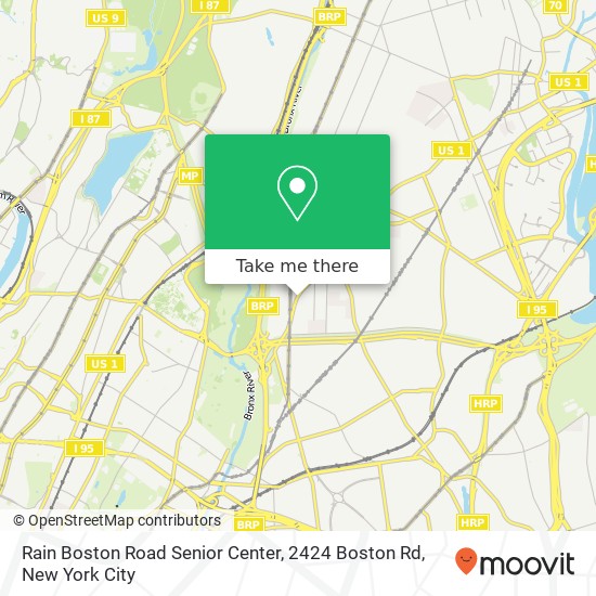 Mapa de Rain Boston Road Senior Center, 2424 Boston Rd