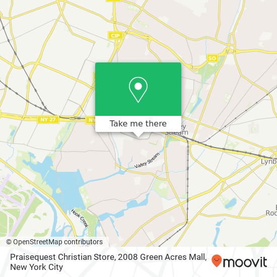 Mapa de Praisequest Christian Store, 2008 Green Acres Mall