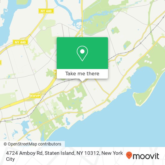 Mapa de 4724 Amboy Rd, Staten Island, NY 10312