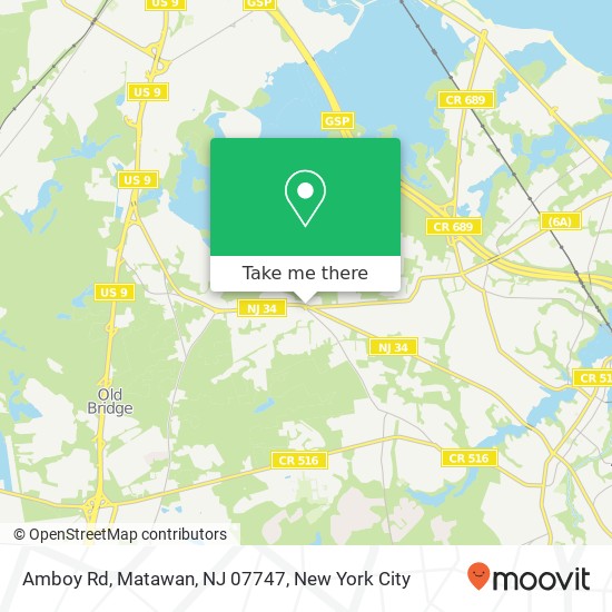 Mapa de Amboy Rd, Matawan, NJ 07747
