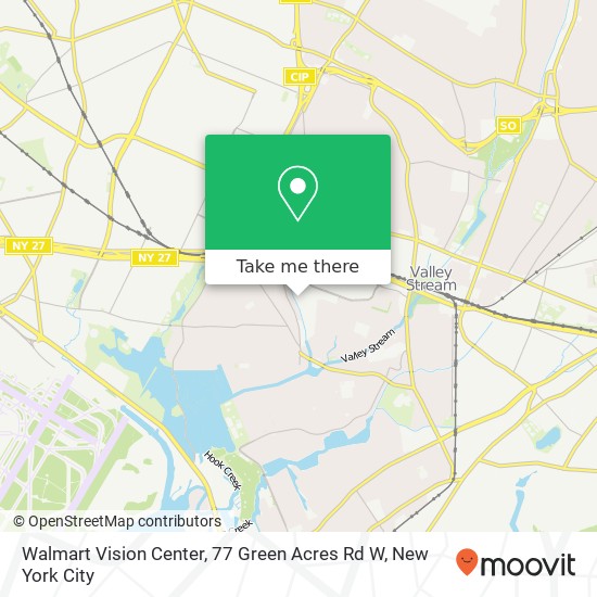 Mapa de Walmart Vision Center, 77 Green Acres Rd W