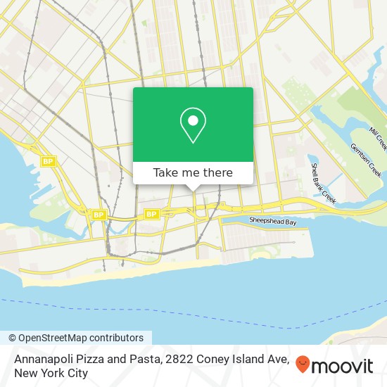 Mapa de Annanapoli Pizza and Pasta, 2822 Coney Island Ave