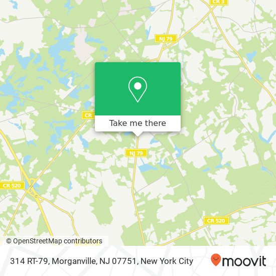 Mapa de 314 RT-79, Morganville, NJ 07751