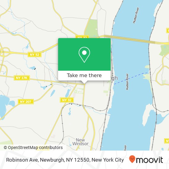 Robinson Ave, Newburgh, NY 12550 map