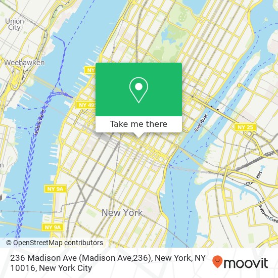 Mapa de 236 Madison Ave (Madison Ave,236), New York, NY 10016