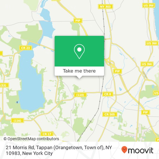 Mapa de 21 Morris Rd, Tappan (Orangetown, Town of), NY 10983