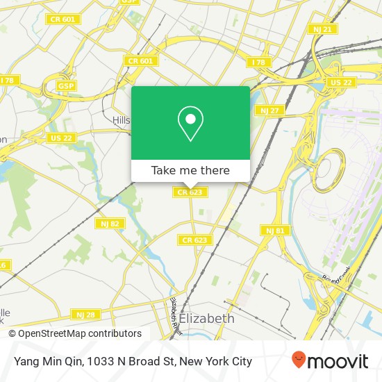 Mapa de Yang Min Qin, 1033 N Broad St