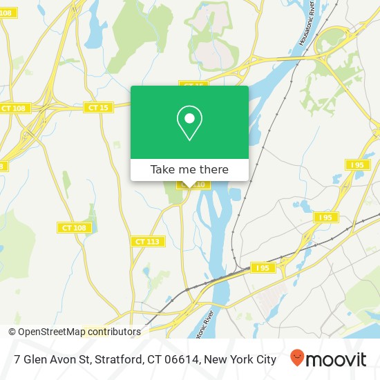 Mapa de 7 Glen Avon St, Stratford, CT 06614