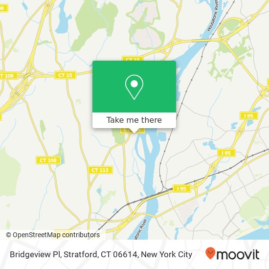 Mapa de Bridgeview Pl, Stratford, CT 06614