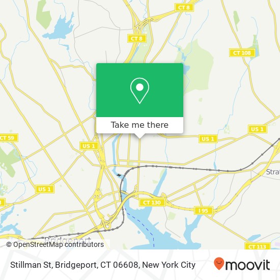 Mapa de Stillman St, Bridgeport, CT 06608