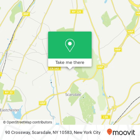 Mapa de 90 Crossway, Scarsdale, NY 10583
