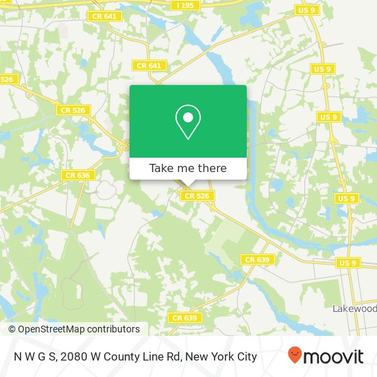 N W G S, 2080 W County Line Rd map