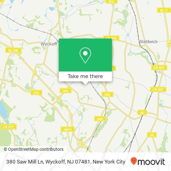 380 Saw Mill Ln, Wyckoff, NJ 07481 map