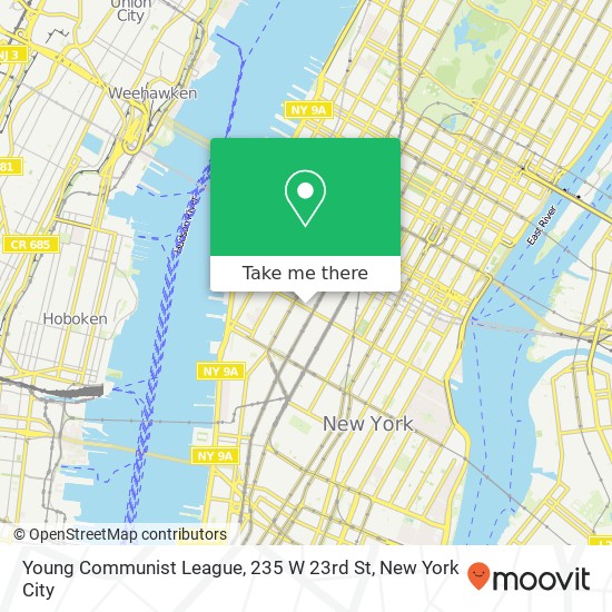 Young Communist League, 235 W 23rd St map