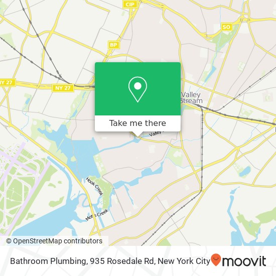 Mapa de Bathroom Plumbing, 935 Rosedale Rd