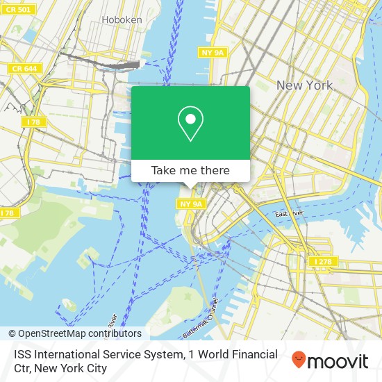 Mapa de ISS International Service System, 1 World Financial Ctr