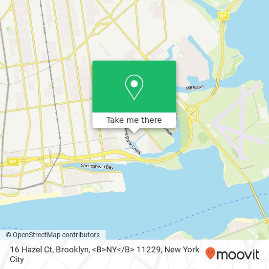 16 Hazel Ct, Brooklyn, <B>NY< / B> 11229 map