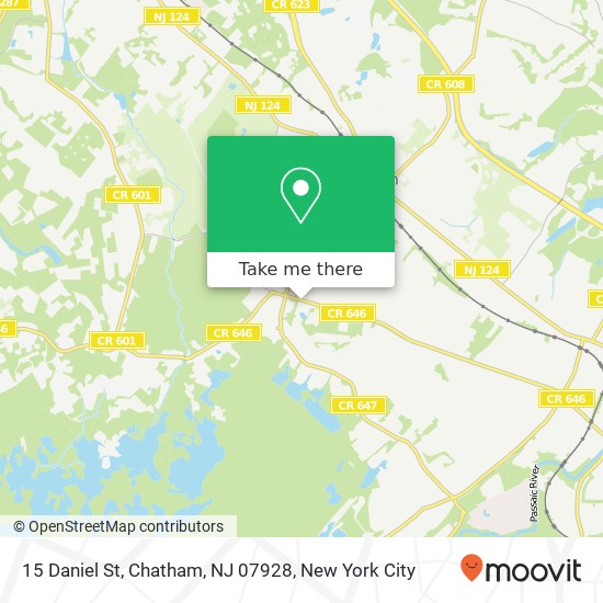 Mapa de 15 Daniel St, Chatham, NJ 07928