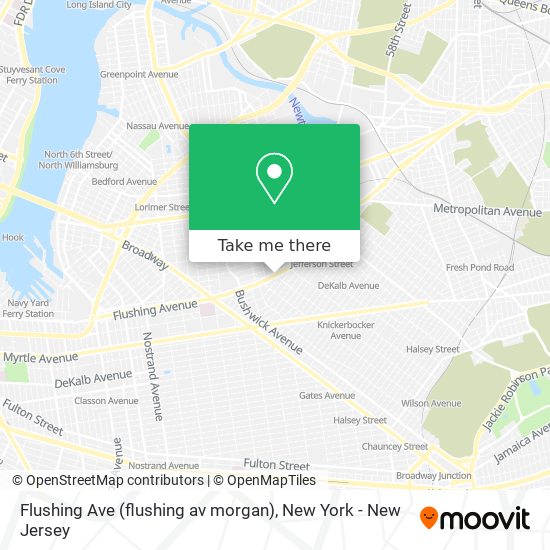 Mapa de Flushing Ave (flushing av morgan)