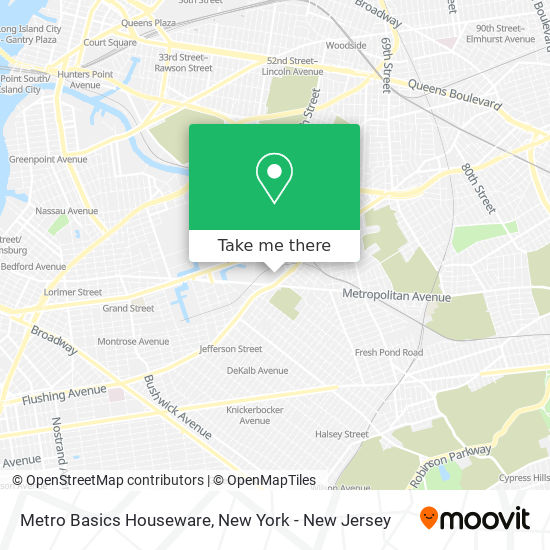 Metro Basics Houseware map