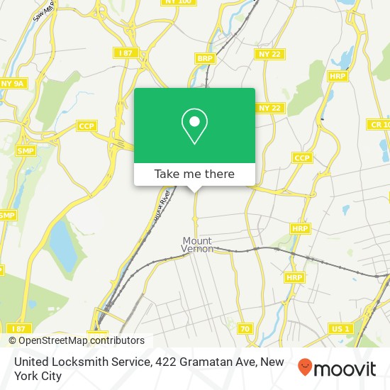 United Locksmith Service, 422 Gramatan Ave map