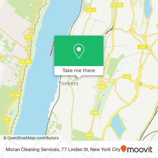 Mapa de Moran Cleaning Services, 77 Linden St