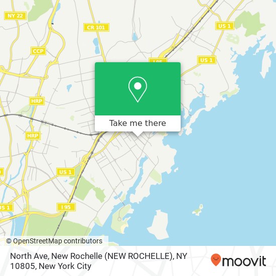 North Ave, New Rochelle (NEW ROCHELLE), NY 10805 map