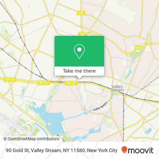 Mapa de 90 Gold St, Valley Stream, NY 11580