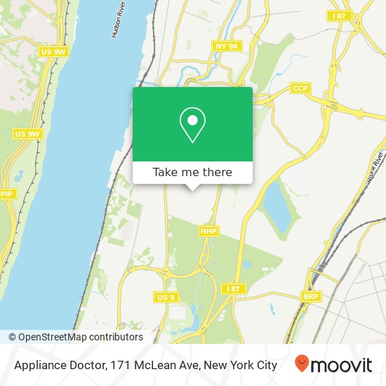 Mapa de Appliance Doctor, 171 McLean Ave
