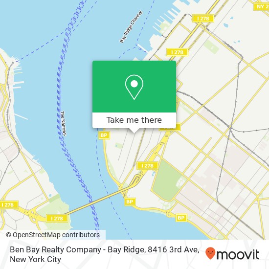 Mapa de Ben Bay Realty Company - Bay Ridge, 8416 3rd Ave