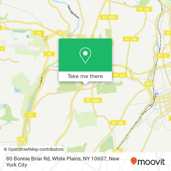80 Bonnie Briar Rd, White Plains, NY 10607 map