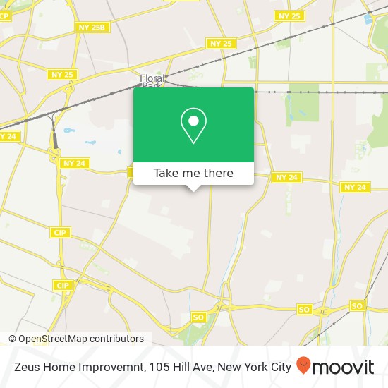 Mapa de Zeus Home Improvemnt, 105 Hill Ave