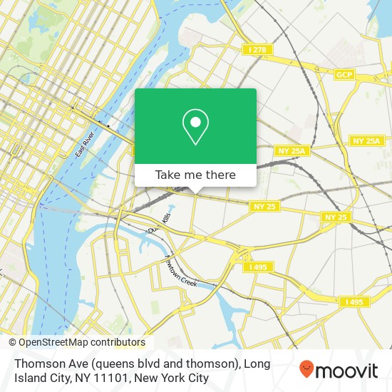 Thomson Ave (queens blvd and thomson), Long Island City, NY 11101 map