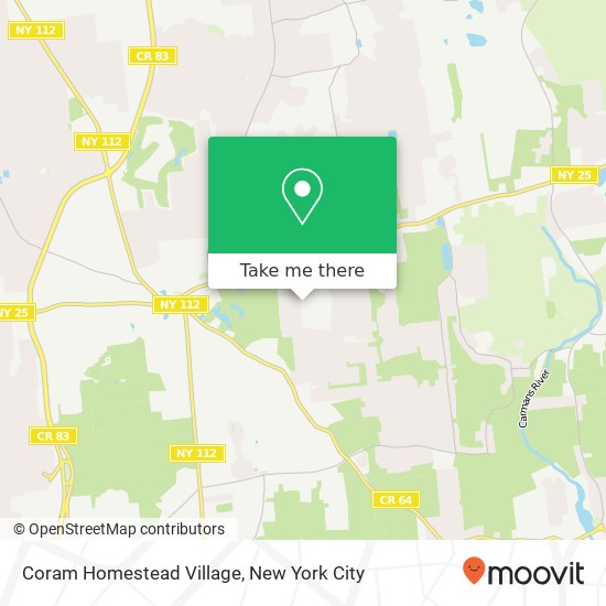 Coram Homestead Village map