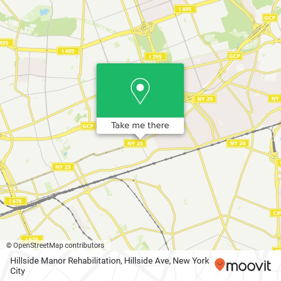 Mapa de Hillside Manor Rehabilitation, Hillside Ave