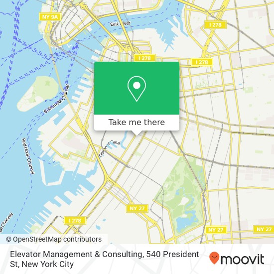 Elevator Management & Consulting, 540 President St map