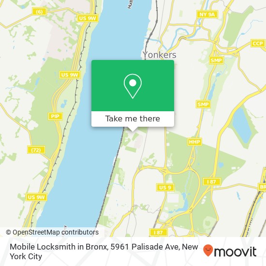 Mobile Locksmith in Bronx, 5961 Palisade Ave map