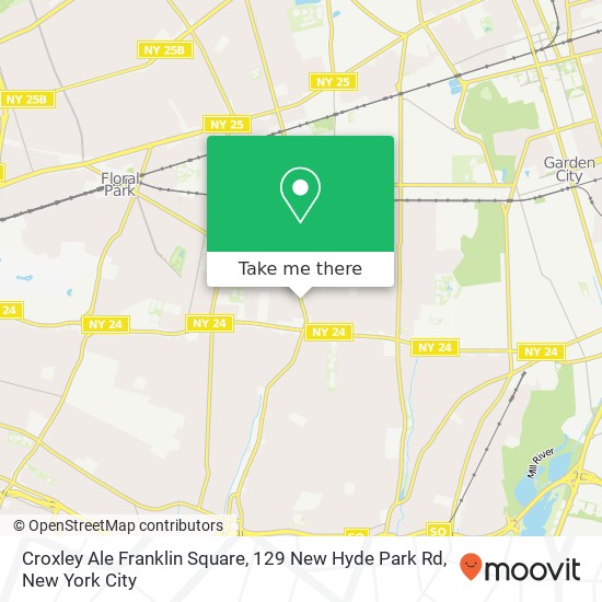 Mapa de Croxley Ale Franklin Square, 129 New Hyde Park Rd