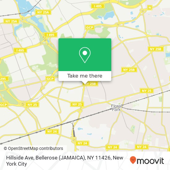 Hillside Ave, Bellerose (JAMAICA), NY 11426 map