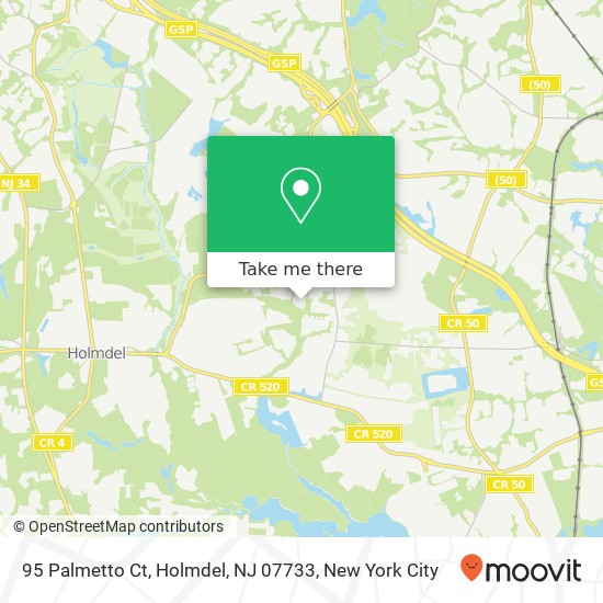 95 Palmetto Ct, Holmdel, NJ 07733 map