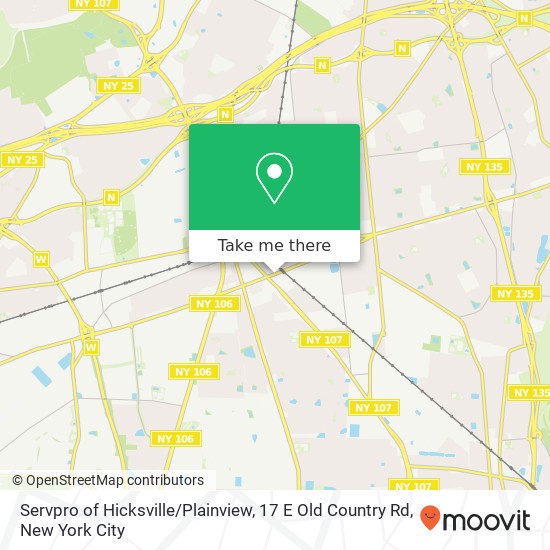 Servpro of Hicksville / Plainview, 17 E Old Country Rd map