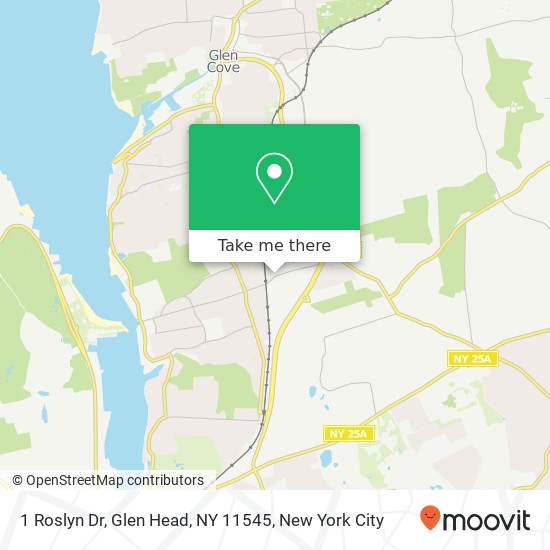 Mapa de 1 Roslyn Dr, Glen Head, NY 11545