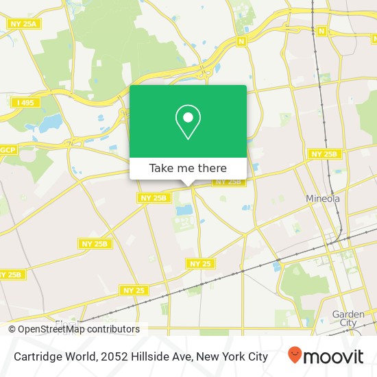 Mapa de Cartridge World, 2052 Hillside Ave
