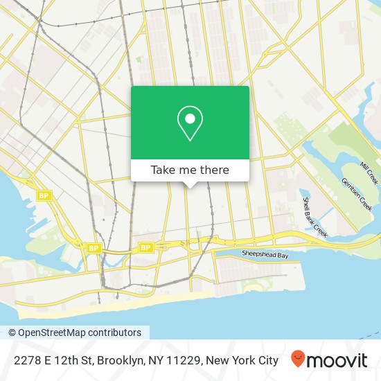 Mapa de 2278 E 12th St, Brooklyn, NY 11229