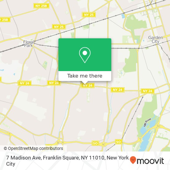 Mapa de 7 Madison Ave, Franklin Square, NY 11010