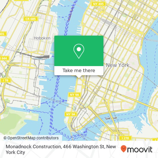Mapa de Monadnock Construction, 466 Washington St