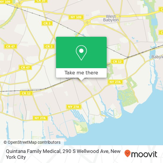 Mapa de Quintana Family Medical, 290 S Wellwood Ave