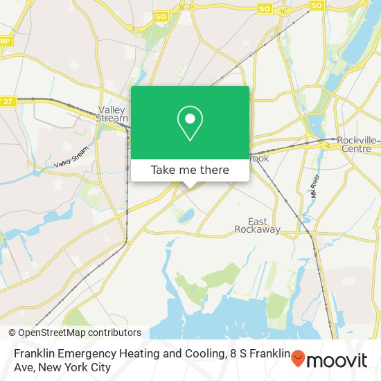 Mapa de Franklin Emergency Heating and Cooling, 8 S Franklin Ave