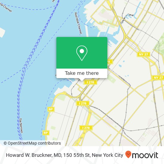 Howard W. Bruckner, MD, 150 55th St map