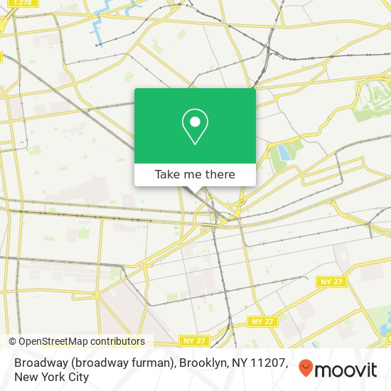 Mapa de Broadway (broadway furman), Brooklyn, NY 11207